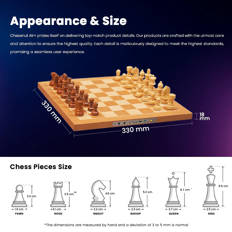 Chessnut Air Plus/Air+ Whole Wooden Portable Eboard - Image 4