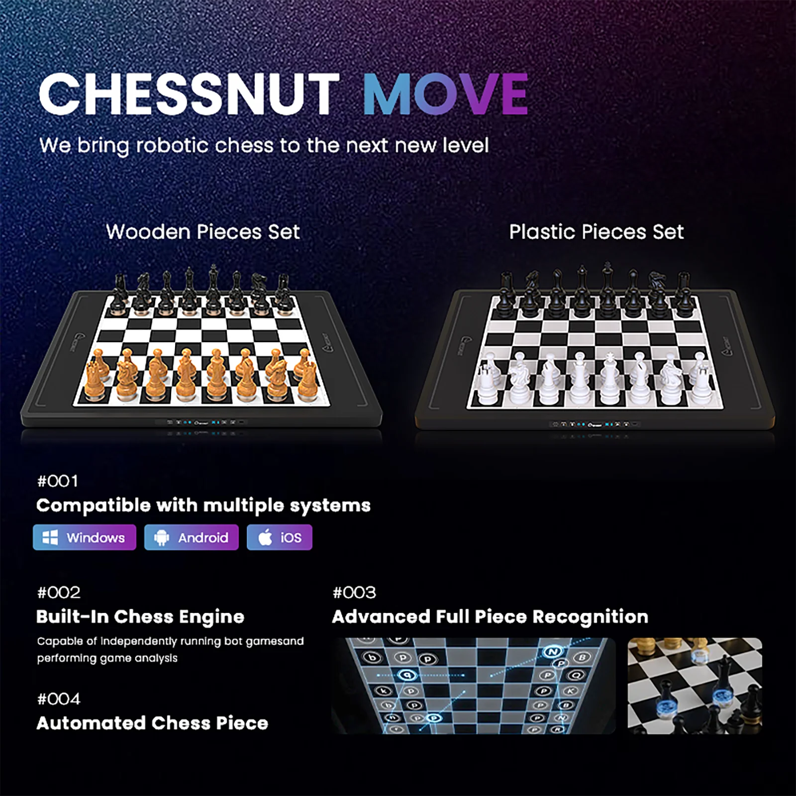 Chessnut Move - Advanced Robotic Chessboard with Wooden Pieces - Image 2