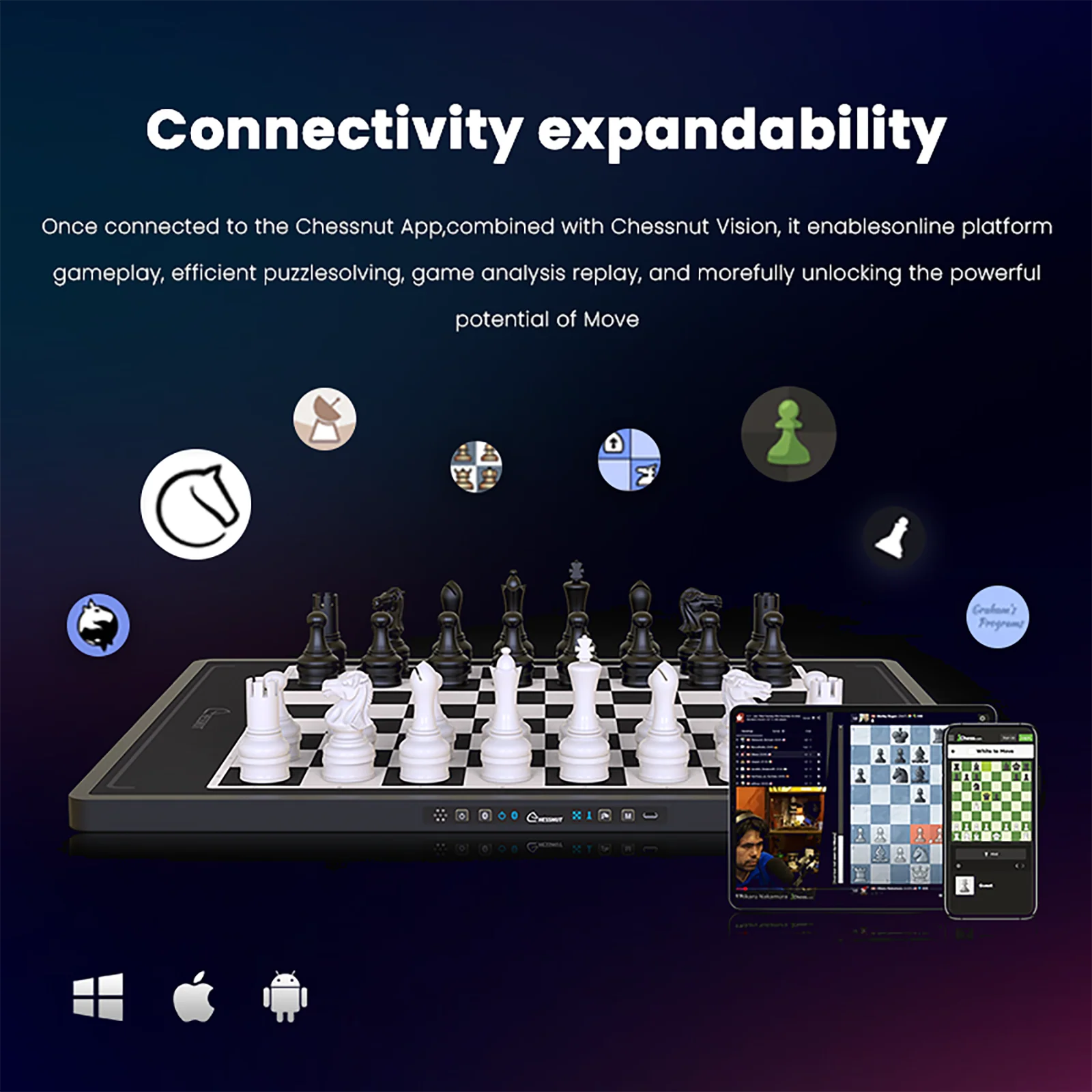 Chessnut Move - Advanced Robotic Chessboard with Wooden Pieces - Image 4