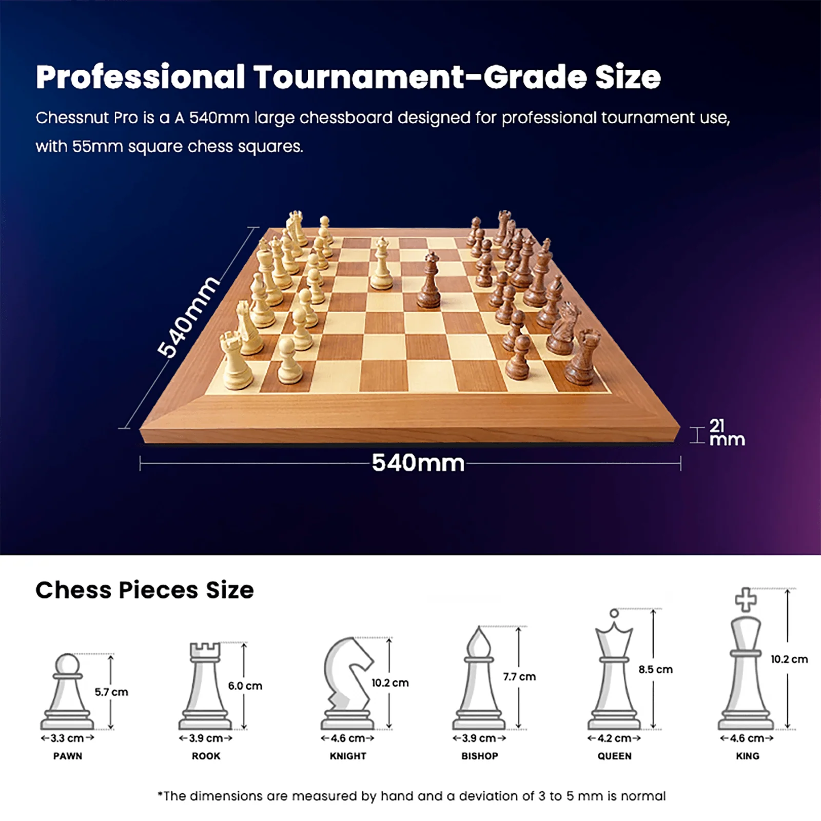 Chessnut Pro - Full sized wooden Electronic Chess Set with Regular chess pieces - Image 4