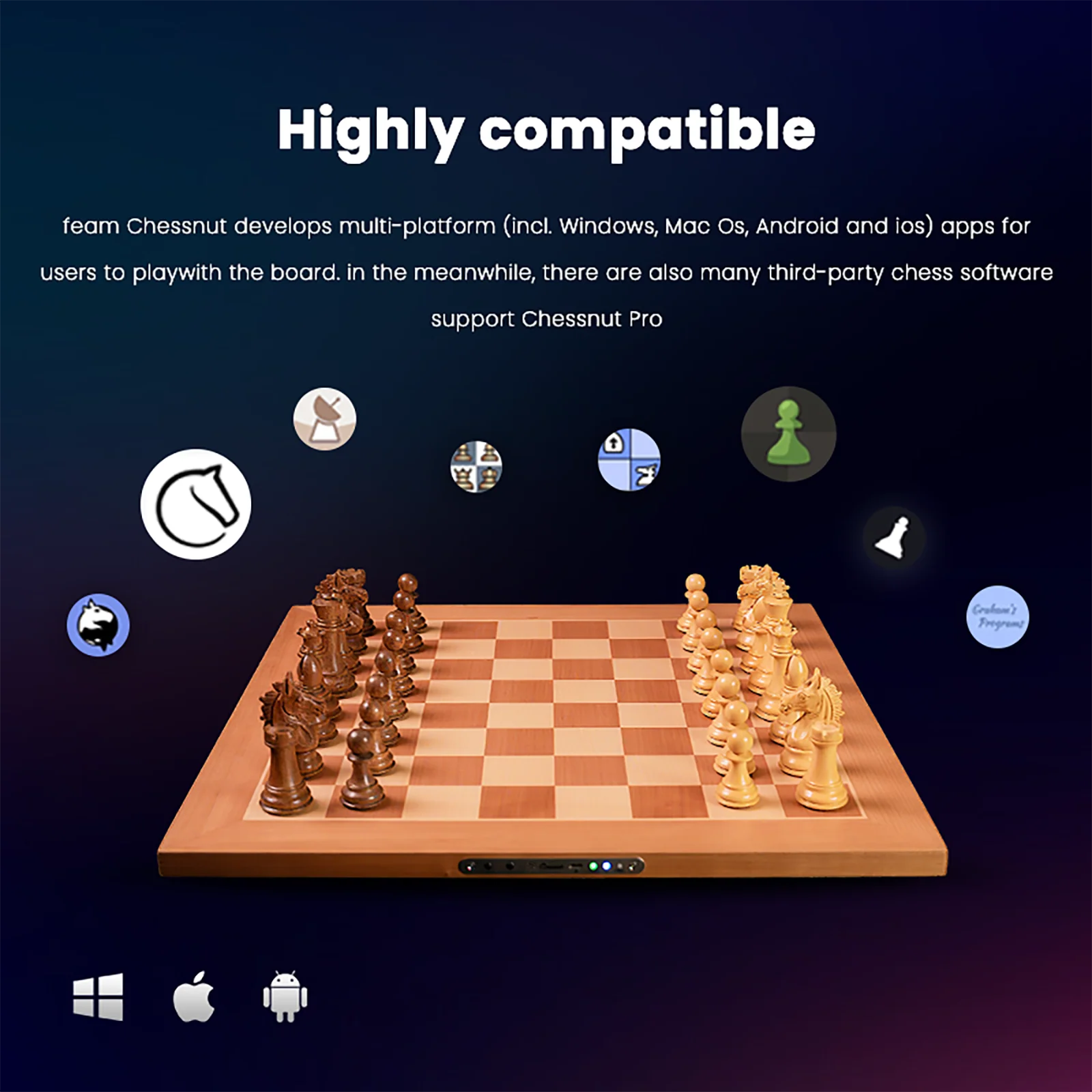 Chessnut Pro Electronic Chess Set – Full Size Premium Wooden Board - Image 4