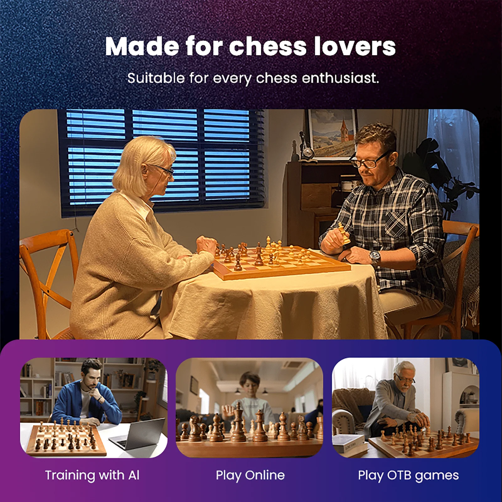 Chessnut Pro - Full sized wooden Electronic Chess Set with Regular chess pieces - Image 6