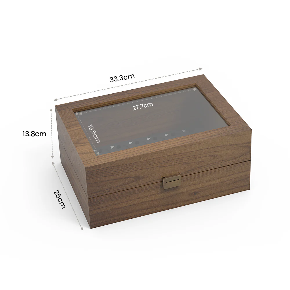 Walnut Chess Piece Storage Box with Charging Pad for Chessnut Move - Image 4